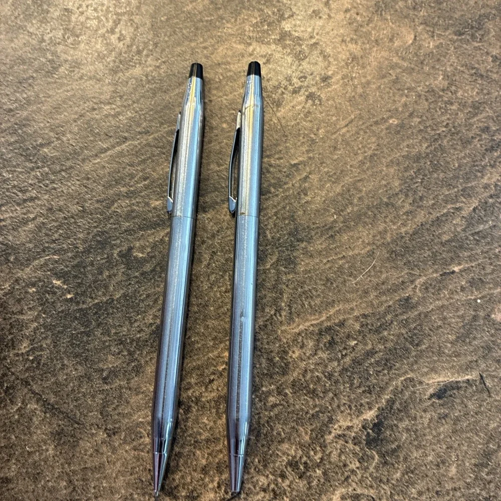 Vintage Cross Pen and Pencil Set Classic Made in USA No Orig Box Both Working